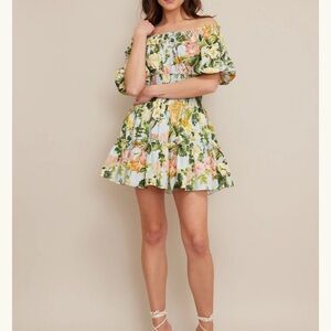 Cara Cara Sally Dress Light Blue Kingston Floral